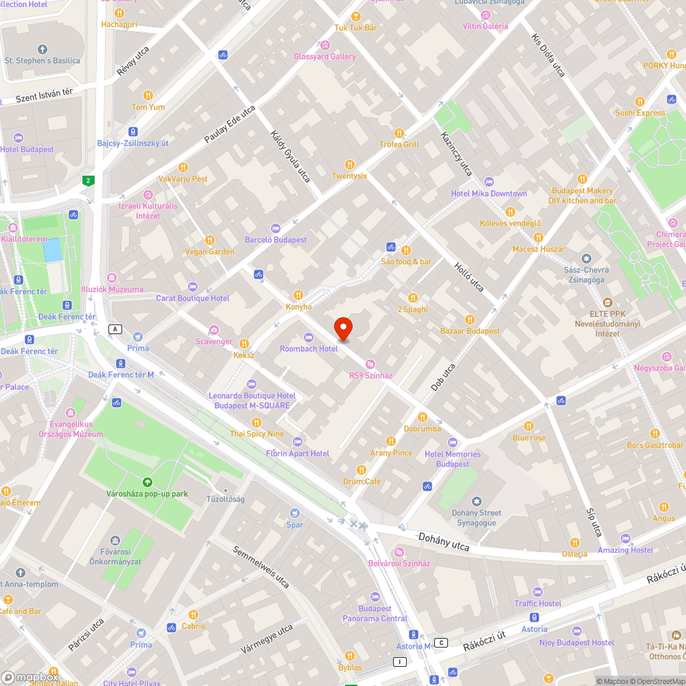 Rumbach Sebestyén utcai zsinagóga előtti járda bejelentés helye