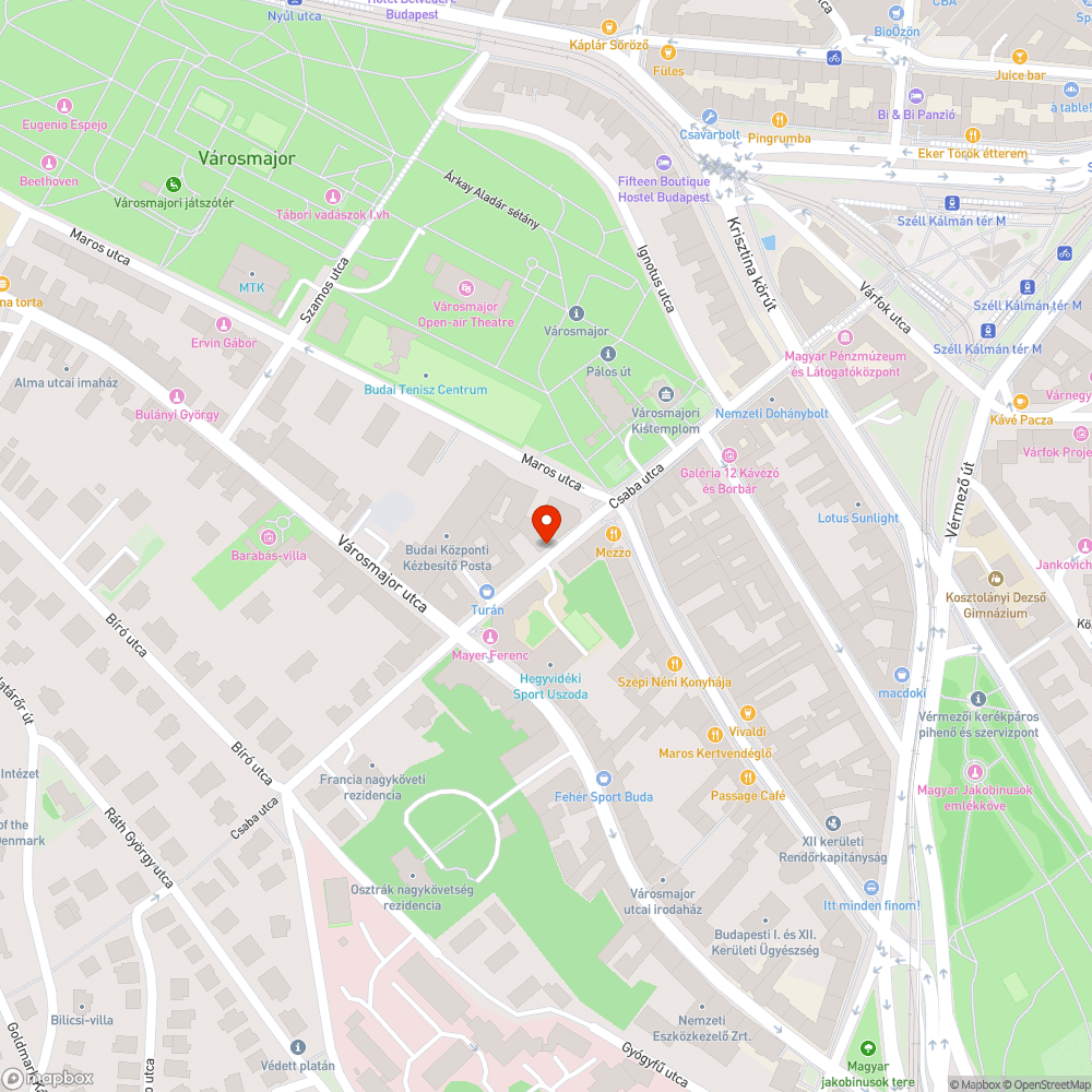 Tábla fejmagasságban bejelentés helye