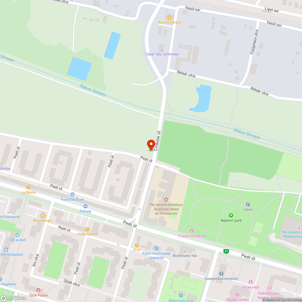 Mély gödör bejelentés helye