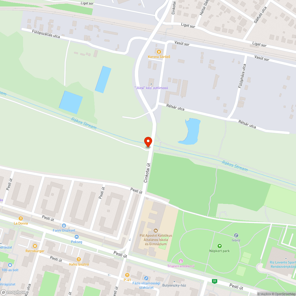 Beszakadt járda bejelentés helye