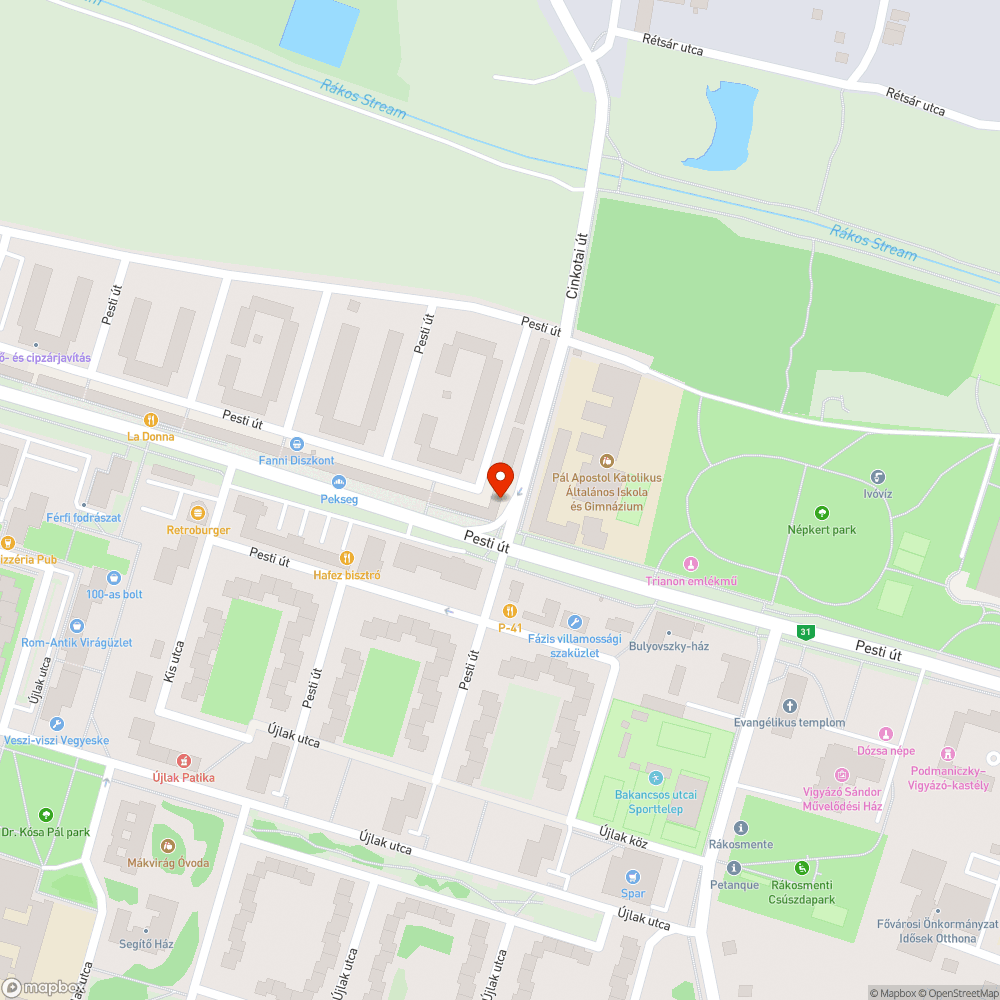 Folytonossági hiba bejelentés helye