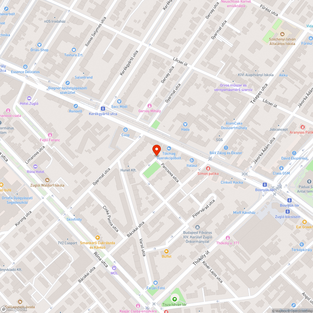 Belesetveszélyes kidöntött parkolásgátló bejelentés helye