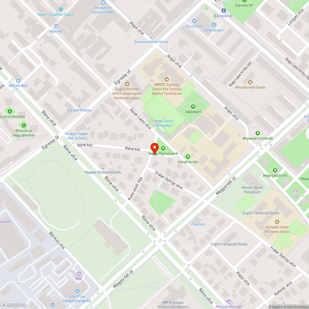 Közterületi csőtörés bejelentés helye