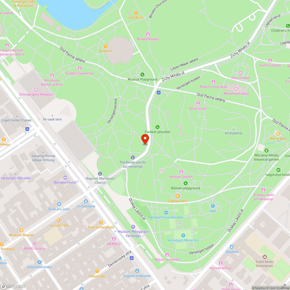 Száguldozó kukás autók a Ligetben bejelentés helye