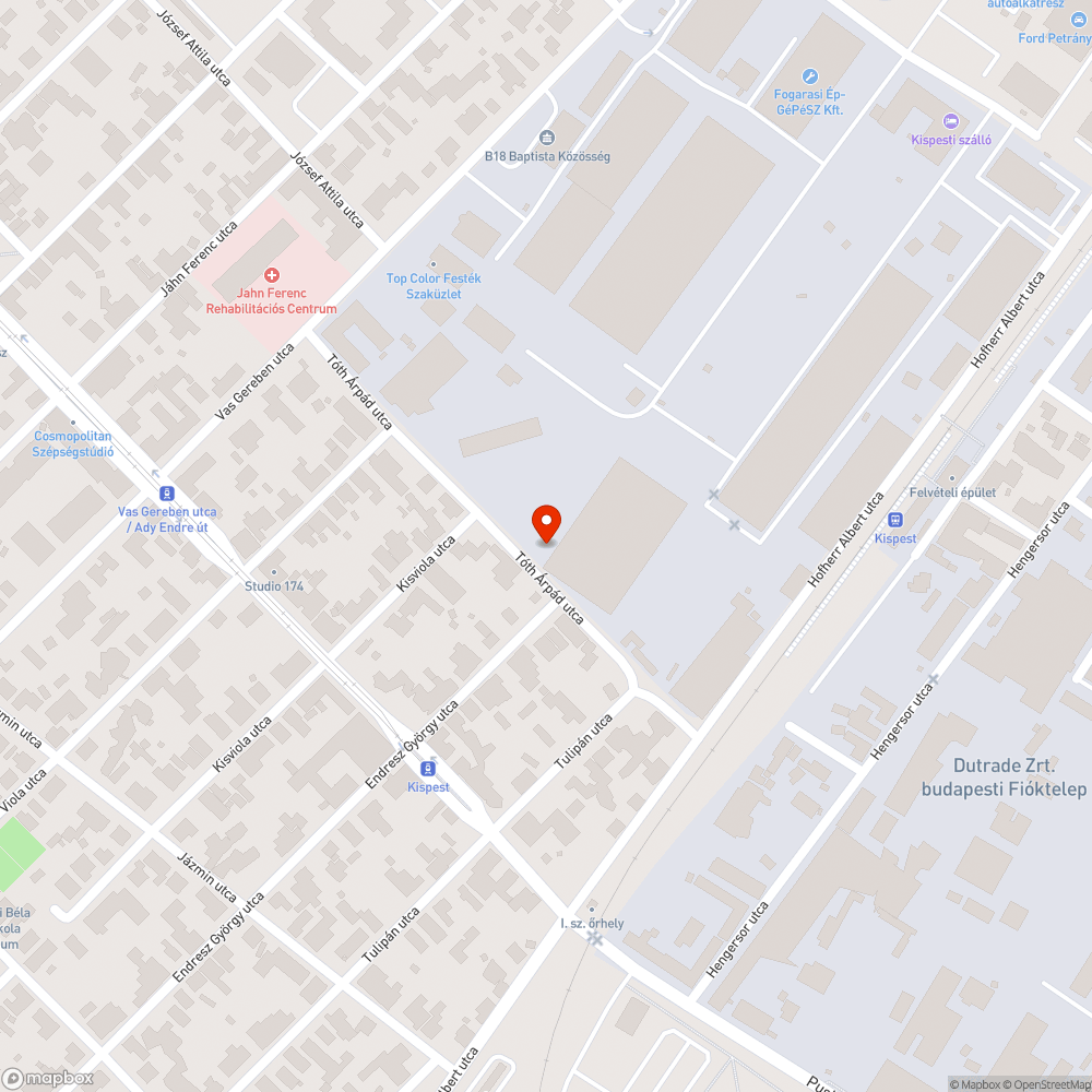 Illegális szeméttelep Kispesten bejelentés helye