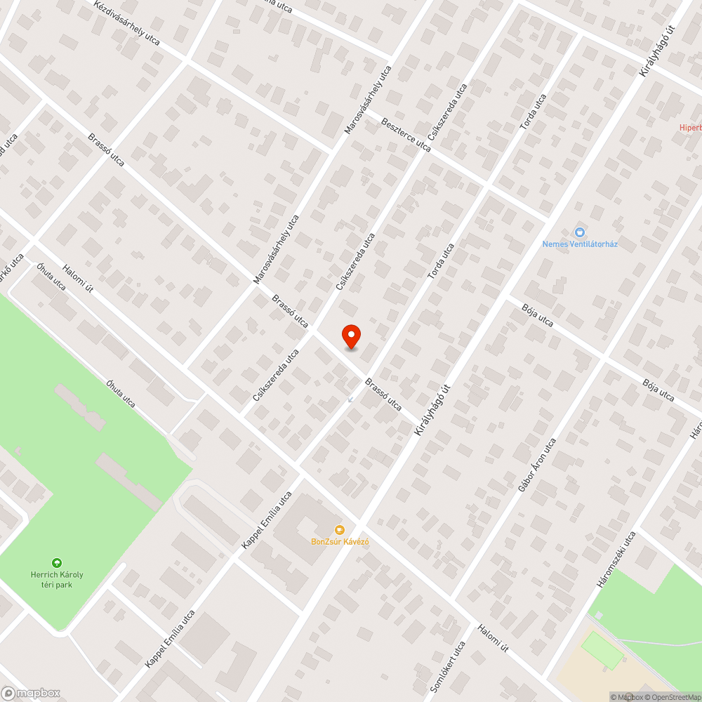 Kidőlt fa bejelentés helye