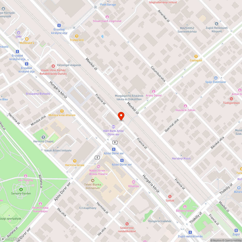 Életveszélyes beszakadt fedél bejelentés helye