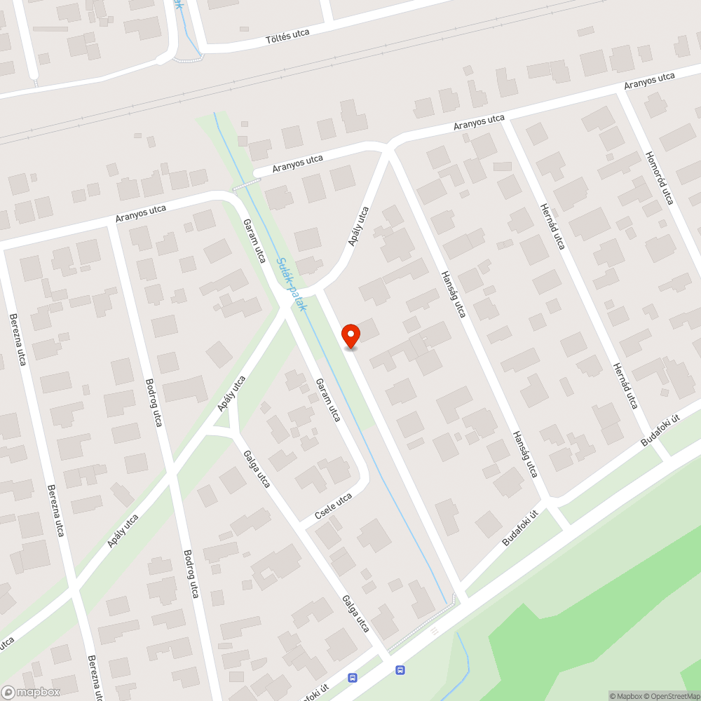 Rendszám nélkül a patak partján bejelentés helye