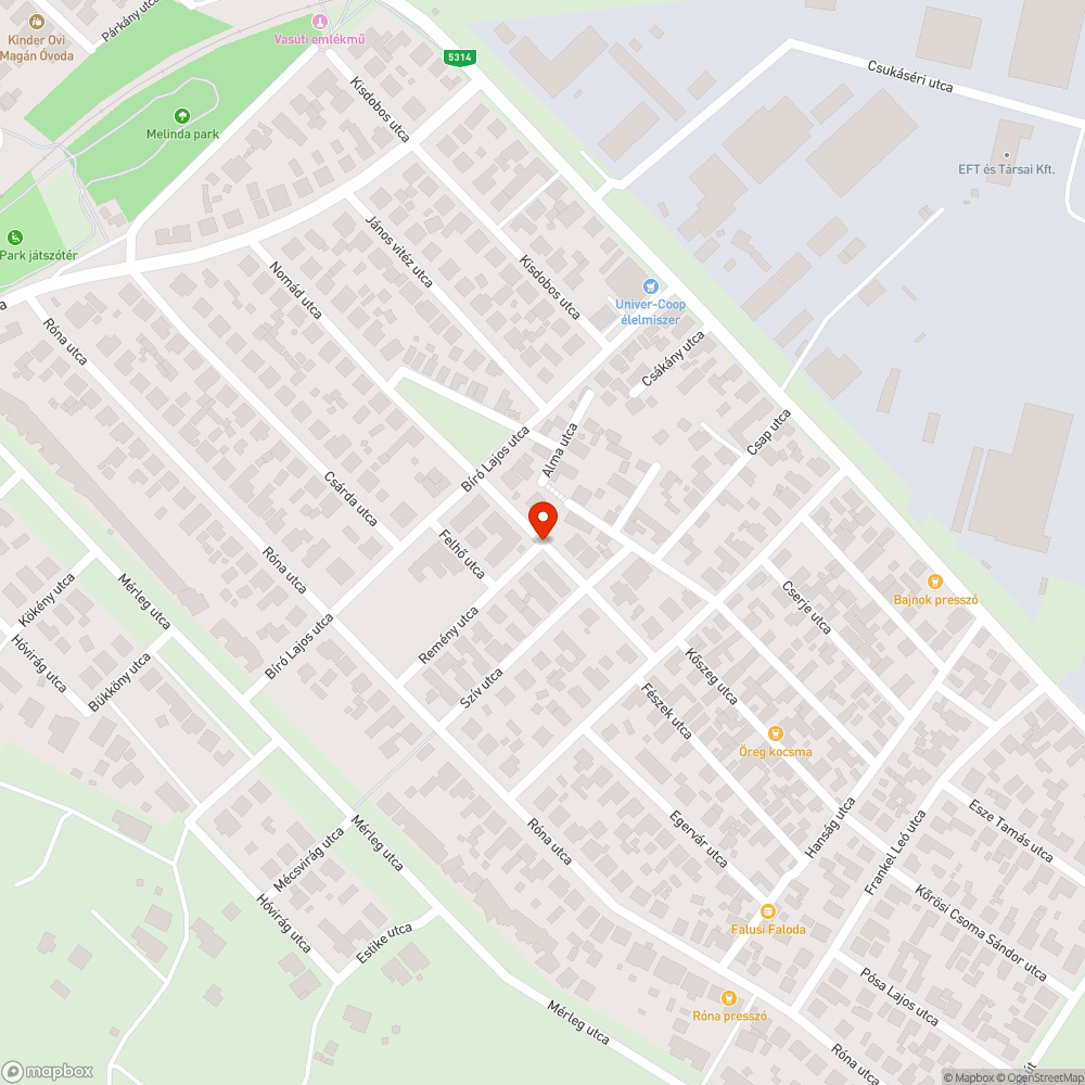 Hiányos utcatábla bejelentés helye