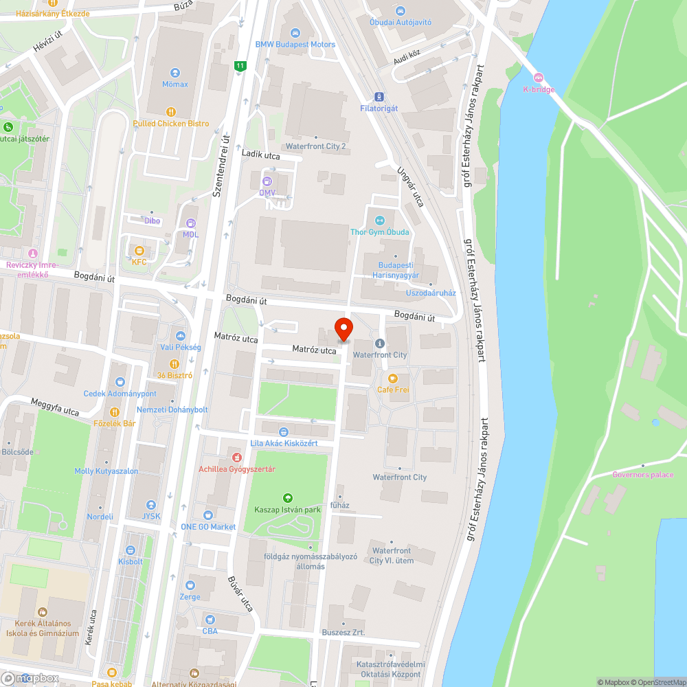 Akadálymentesítésre váró járdaszegélyek a Folyamőr utcában bejelentés helye