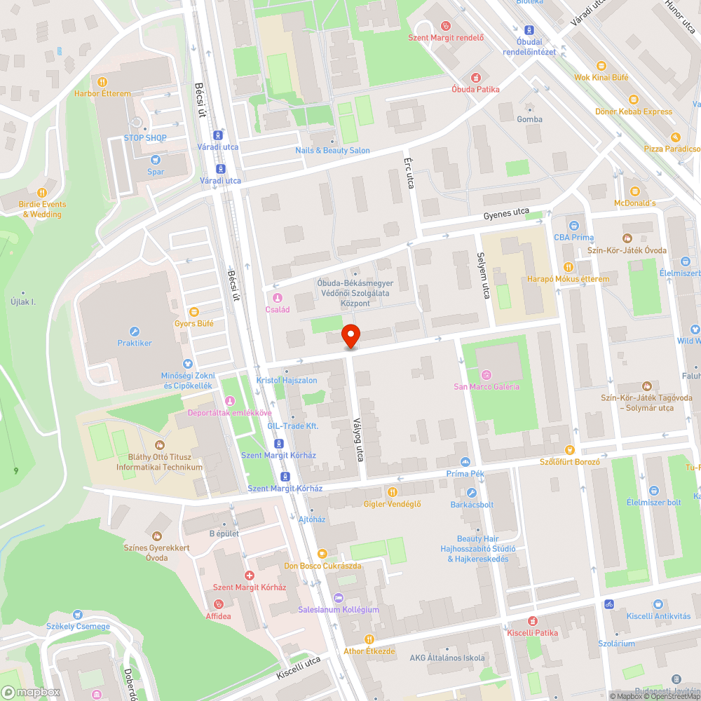 Hiányzó járdabekötés a Reménység utcában bejelentés helye