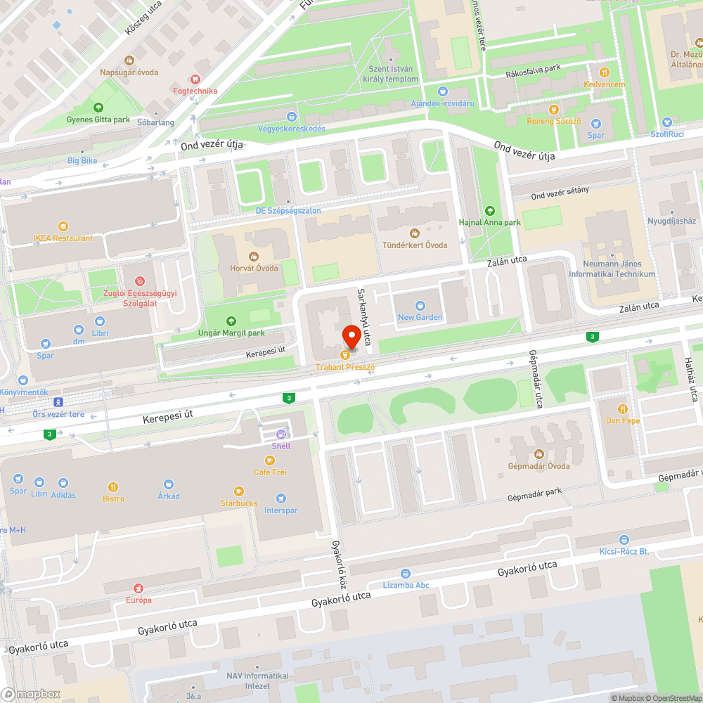 Zakatoló Hévek, hézagos sínek. bejelentés helye