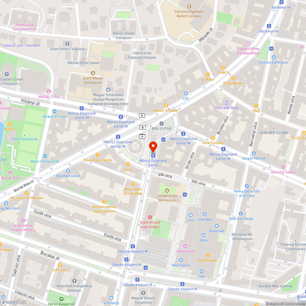 Kiszakadt pad bejelentés helye