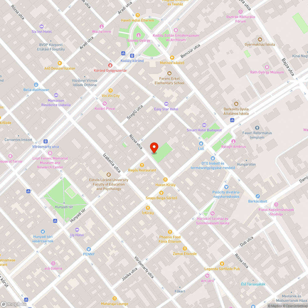 Terézvárosi járda bejelentés helye