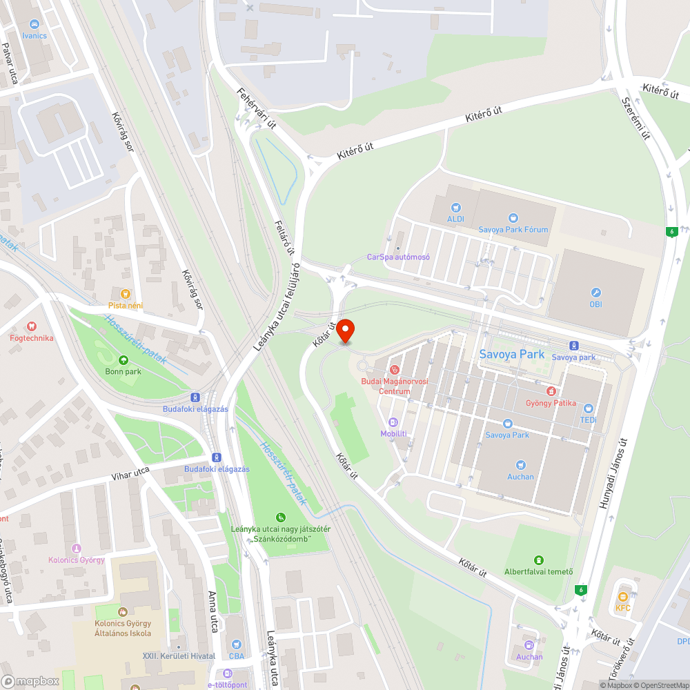 üvegszilánkok a kerékpárúton bejelentés helye