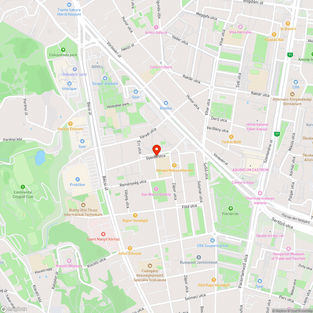 Elhagyott Golf bejelentés helye