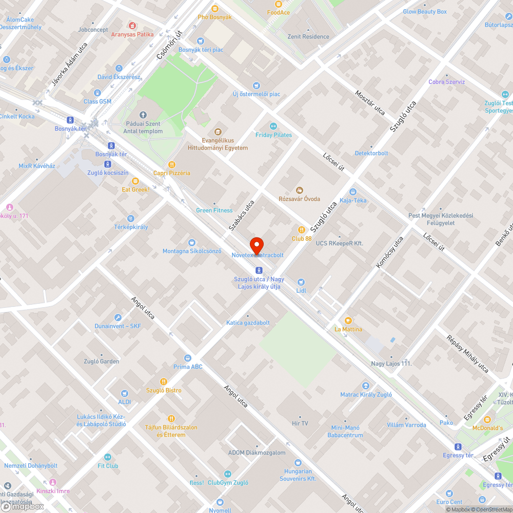 Bombázott "parkoló" bejelentés helye