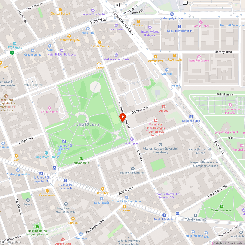 Elkerített futó pálya rész bejelentés helye