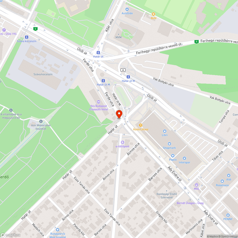 Elhagyott BMW bejelentés helye