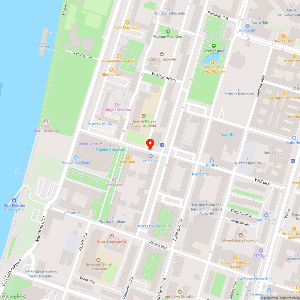 A közvilágítást tartó betonoszlop dőlni kezdett bejelentés helye