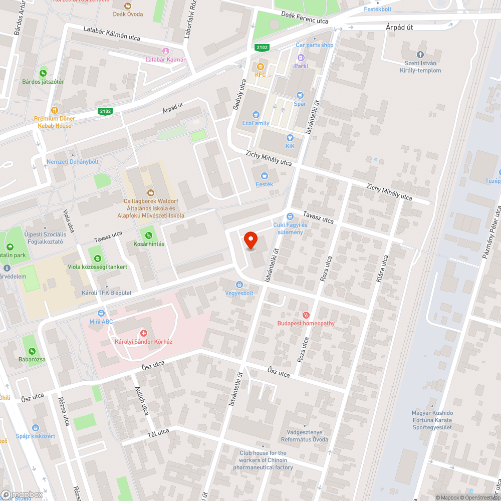 Elhagyott jármű bejelentés helye