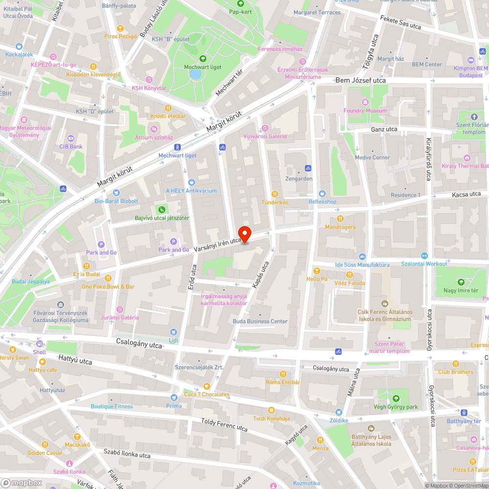 Hiányzó járda a Varsányi Irén utca 4.-es szám előtt bejelentés helye