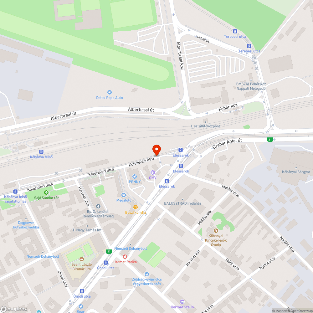 Ferde forgalomtechnikai oszlop bejelentés helye