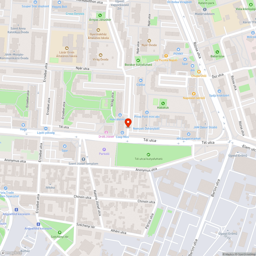 Kátyú, Erzsébet utca bejelentés helye