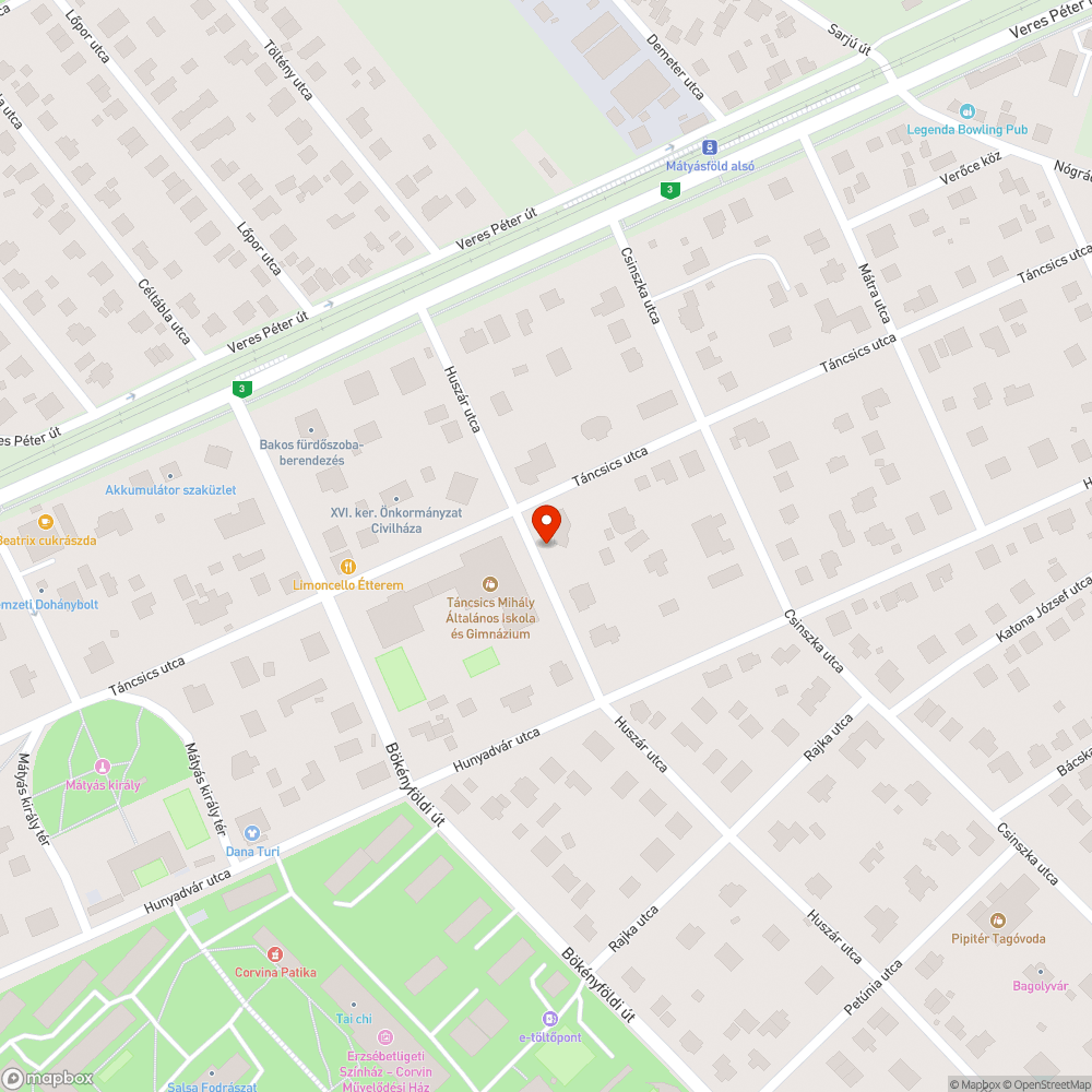 Megsüllyedt útszakasz bejelentés helye