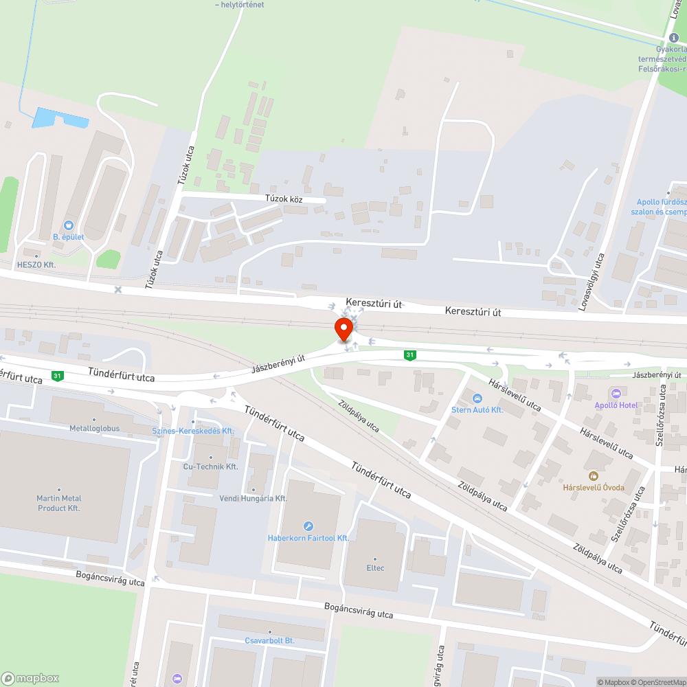 Elfordított STOP-tábla bejelentés helye