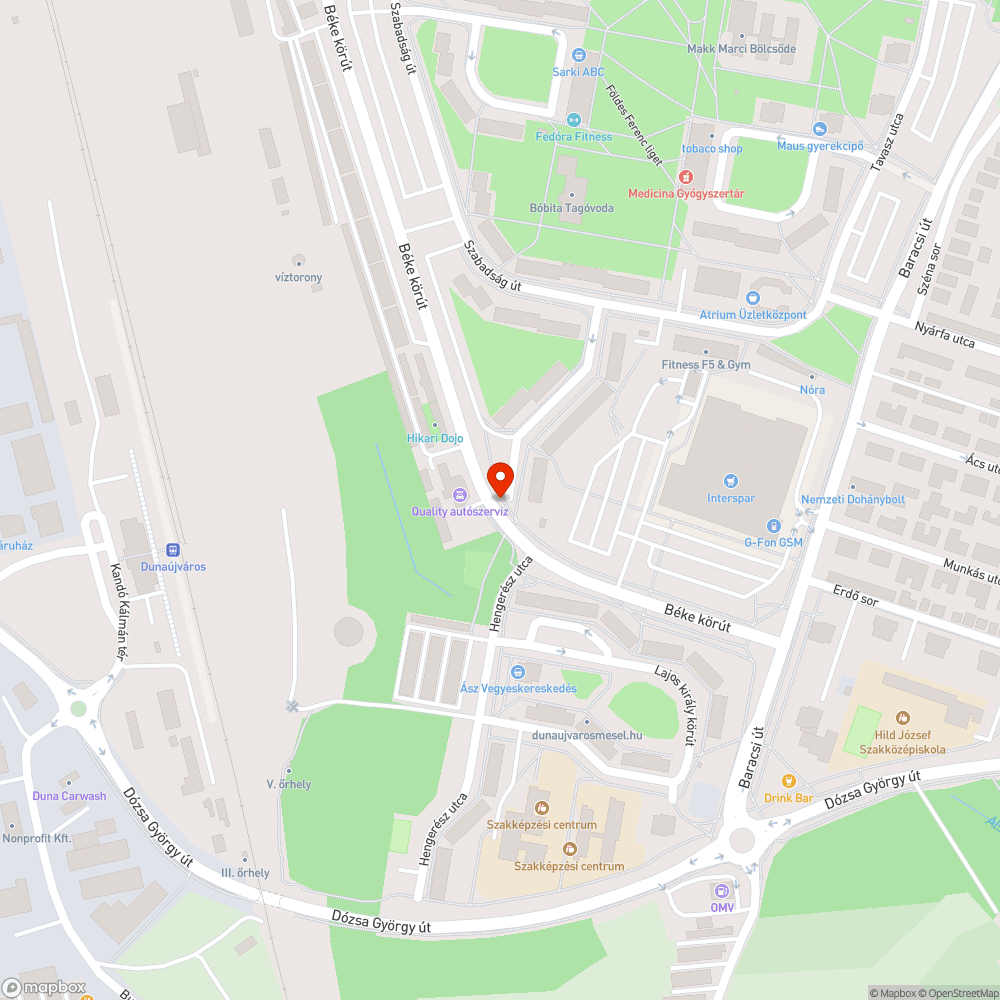 növekvő kátyú bejelentés helye