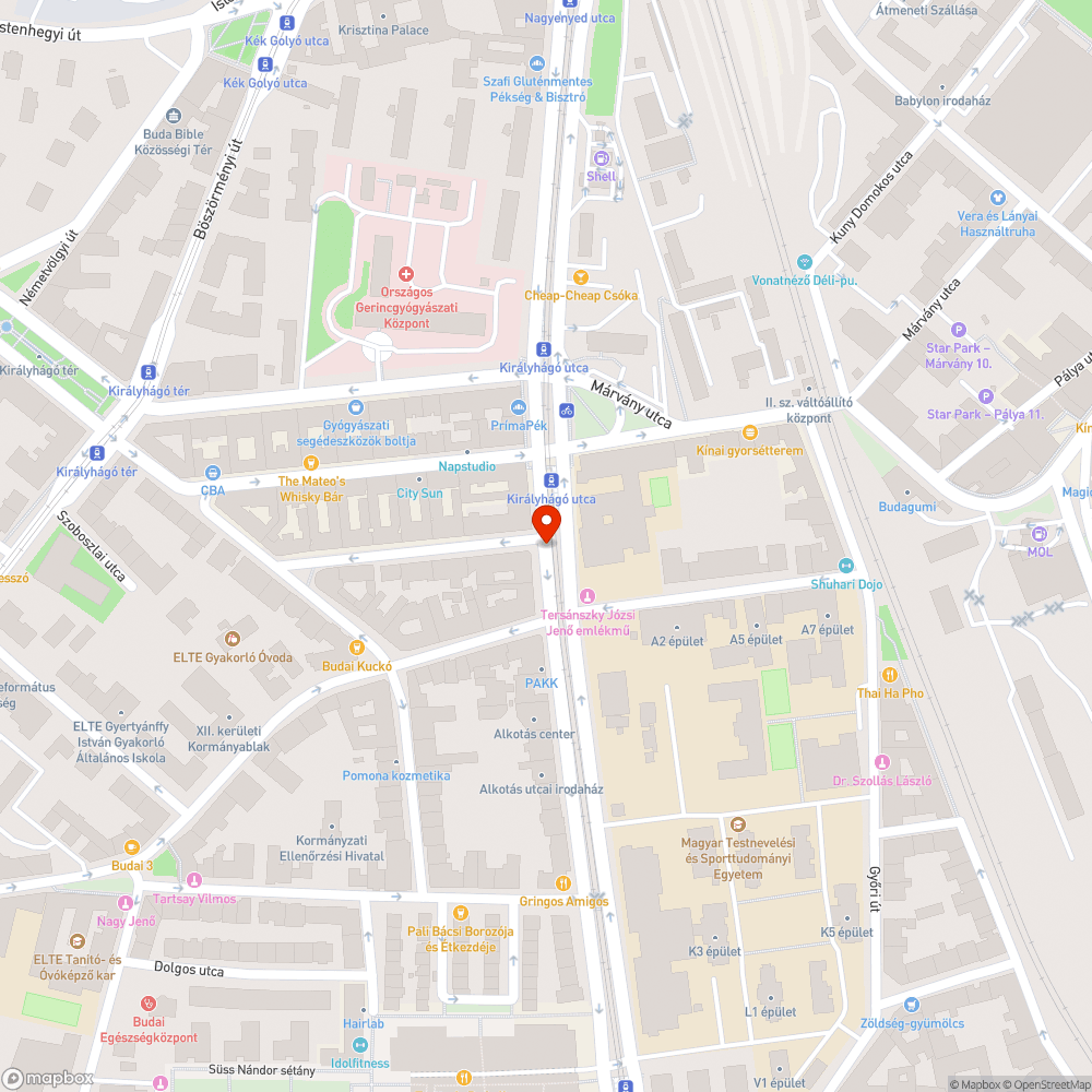 Elállt utca bejelentés helye