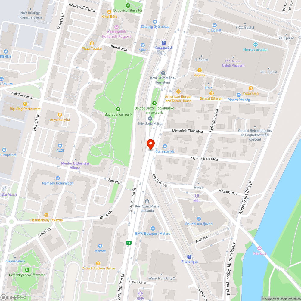 Megdőlt lámpa bejelentés helye