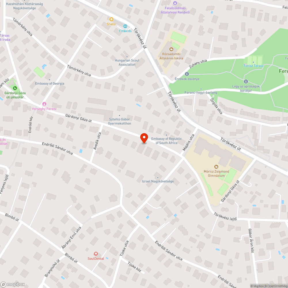 Kátyú bejelentés helye