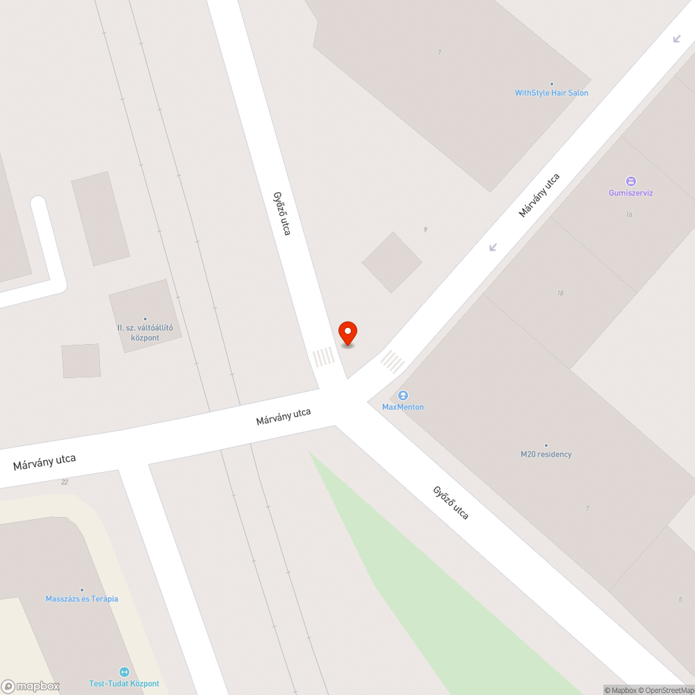 Kátyú az úttesten bejelentés helye