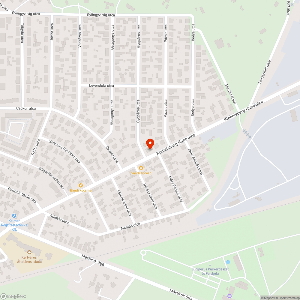 Kátyú a Klebelsberg K. utcán bejelentés helye