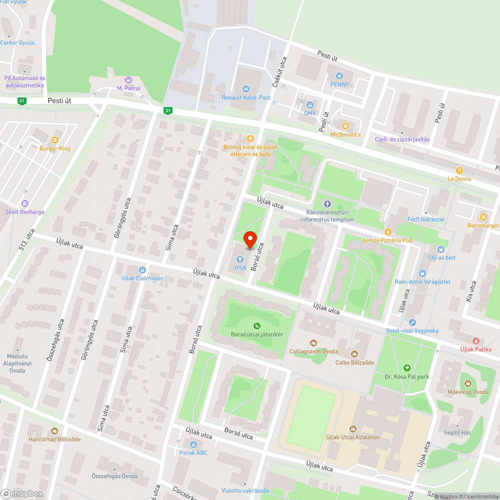 Szemèt bejelentés helye