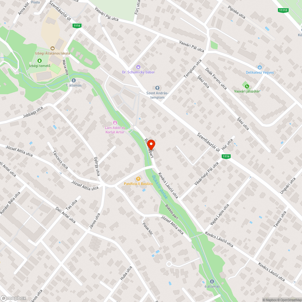 Kovács László utca északi végének stabilizálása bejelentés helye