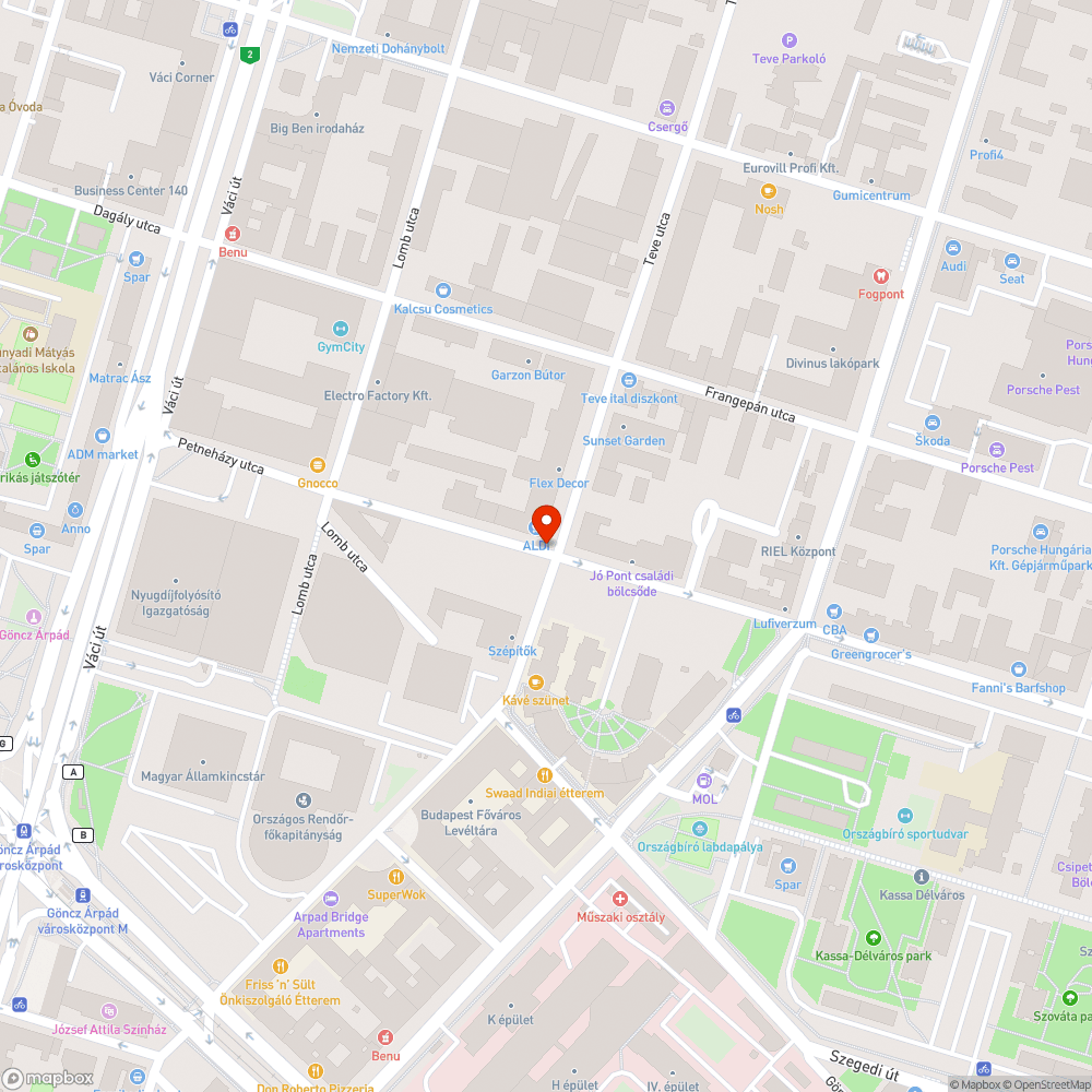 Csikkek az Aldi előtt bejelentés helye