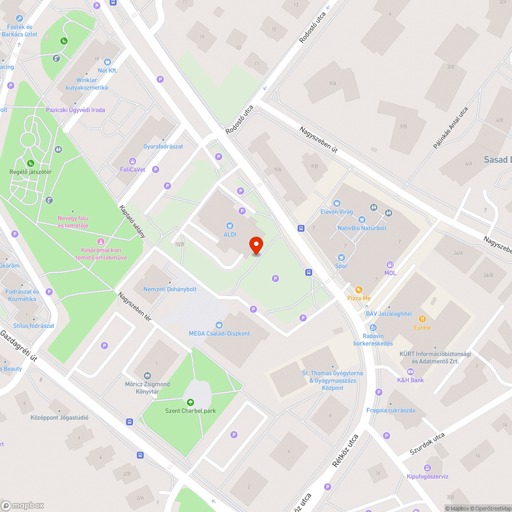 Járda hiánya Nagyszeben tér bejelentés helye