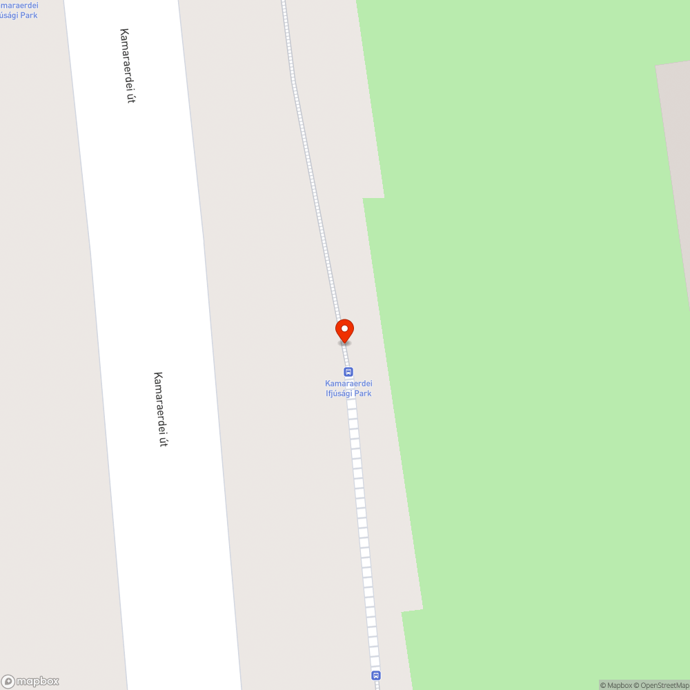 Kamaraerdei buszmegálló szemetes bejelentés helye