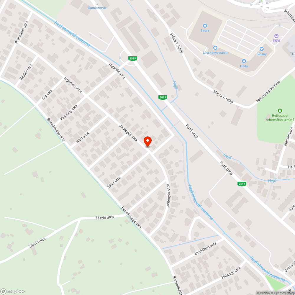 Használhatatlan utca bejelentés helye