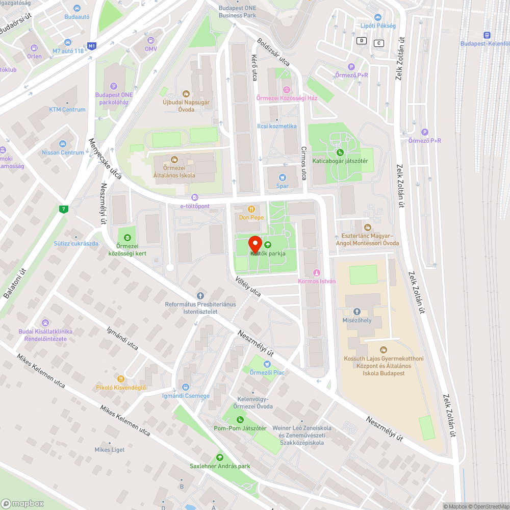 Park kozepen szemethalom bejelentés helye