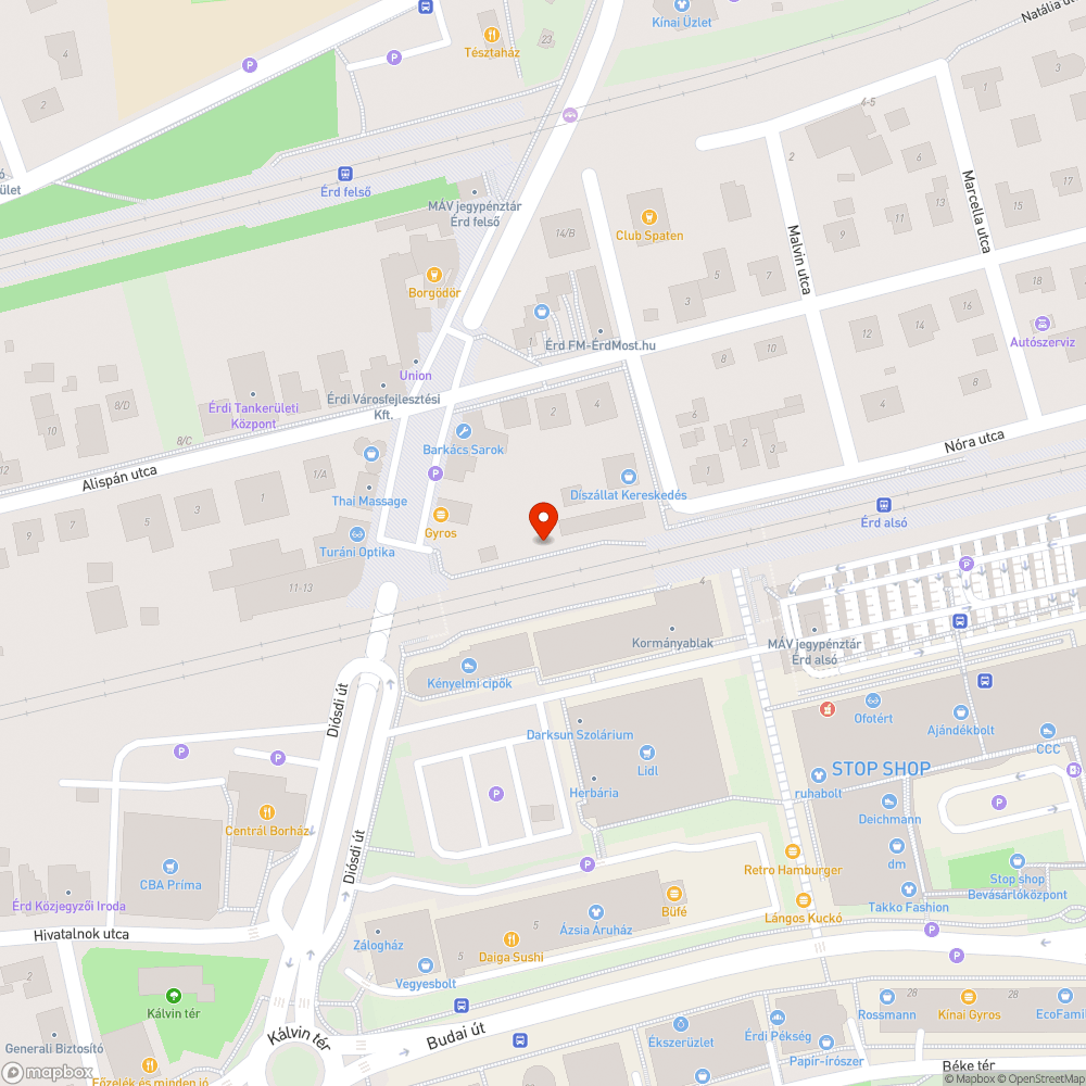 Szemét - Érd Alsó bejelentés helye