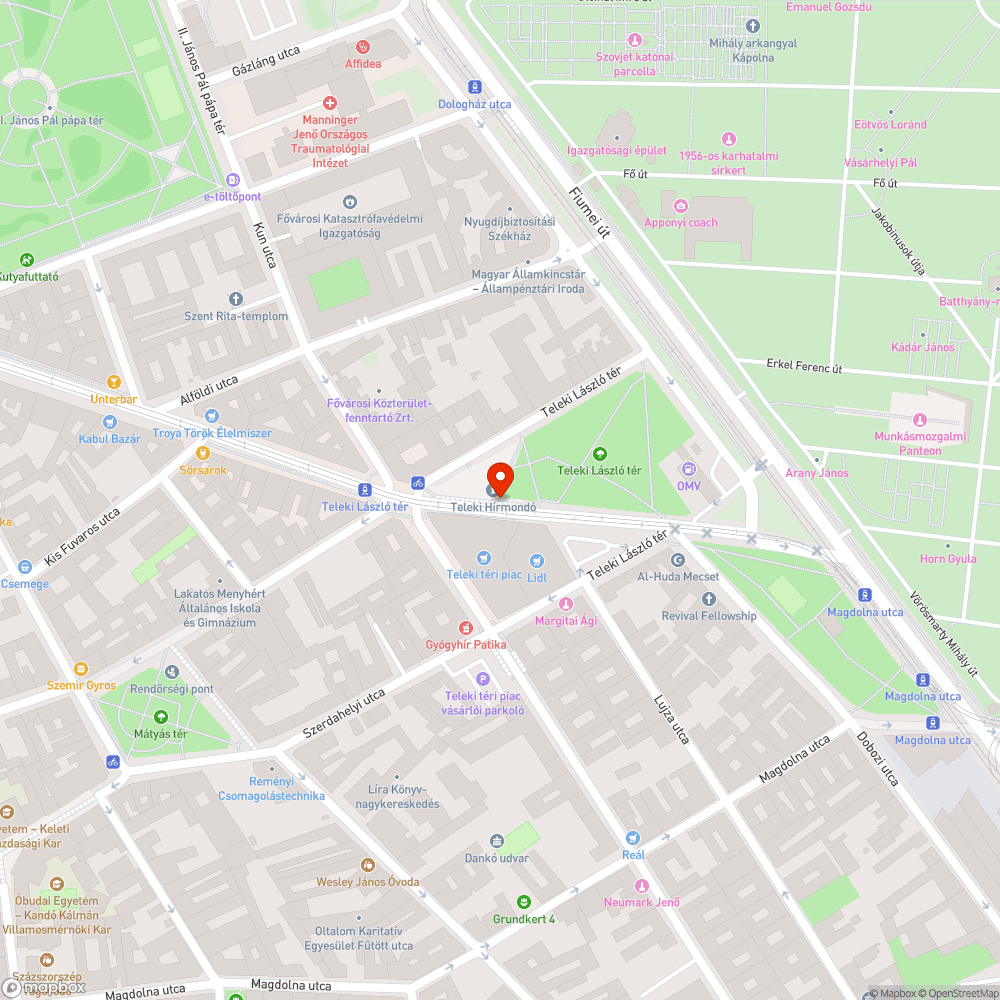 Használhatatlan, elhagyott bicikli bejelentés helye