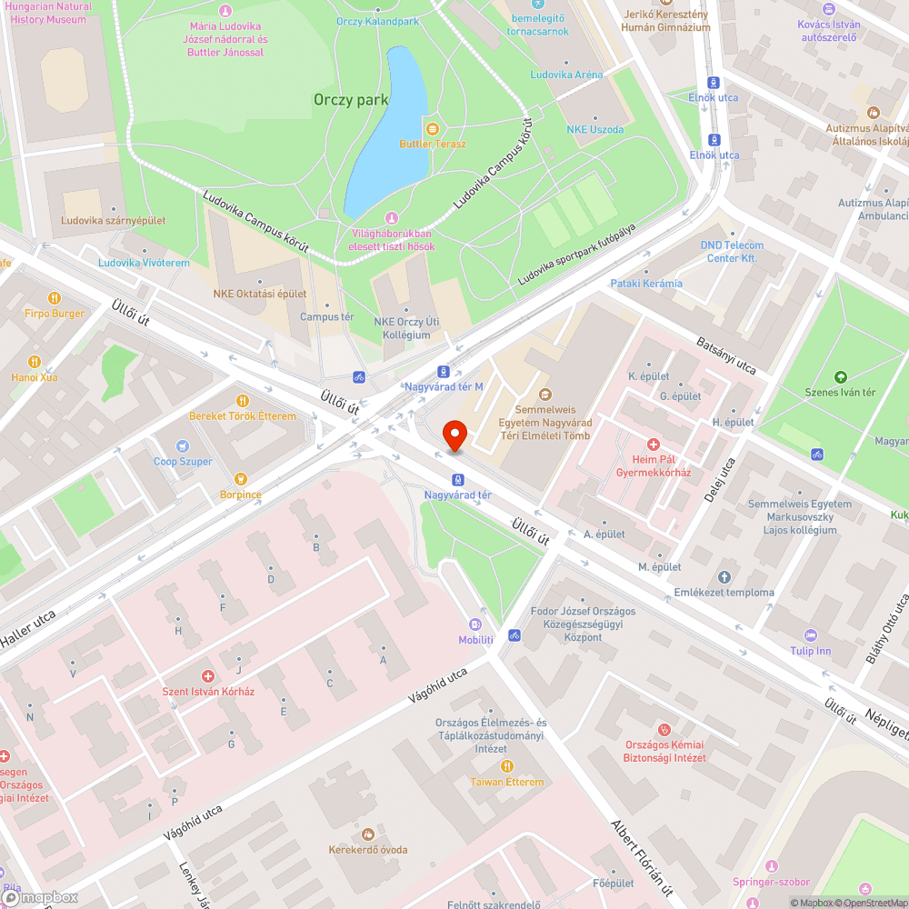 Eldugult csapadékvíz elnyelő bejelentés helye