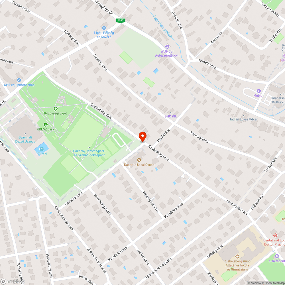 Bokatörő csatorna az ovi mellett bejelentés helye