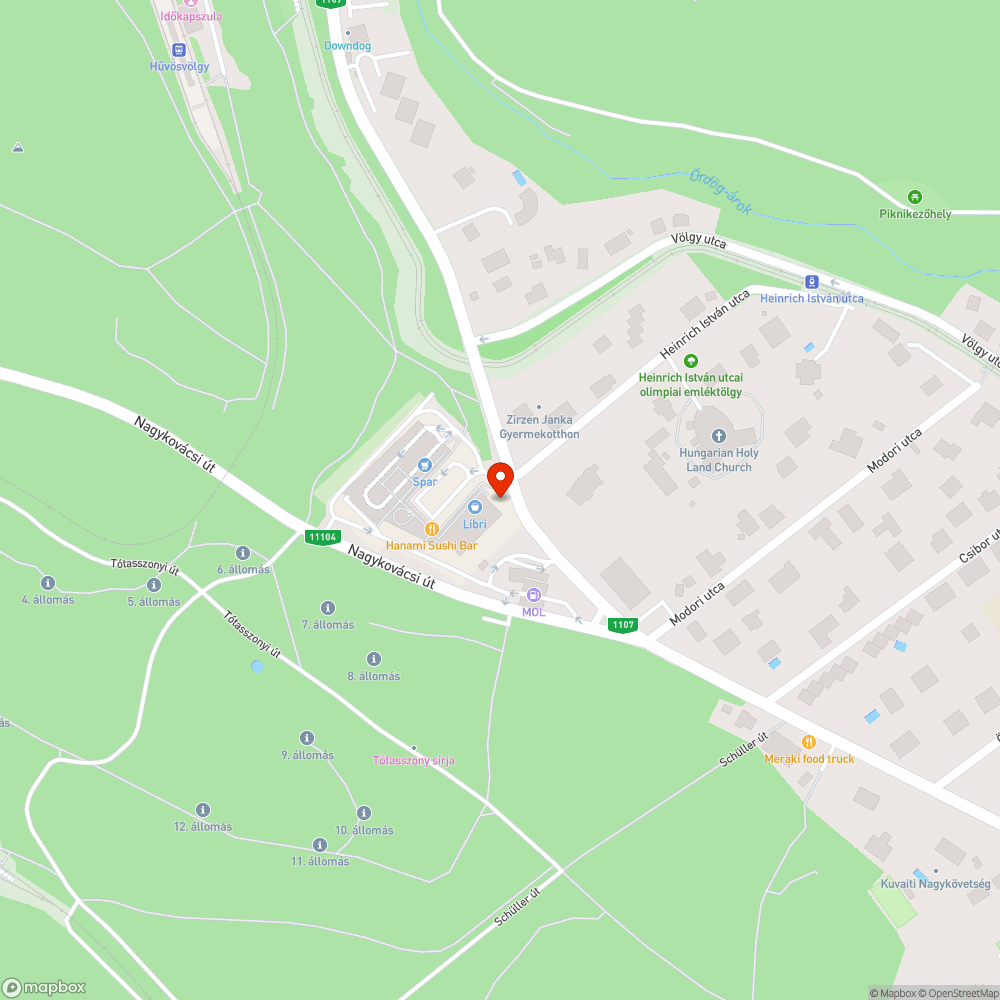 Kátyú bejelentés helye