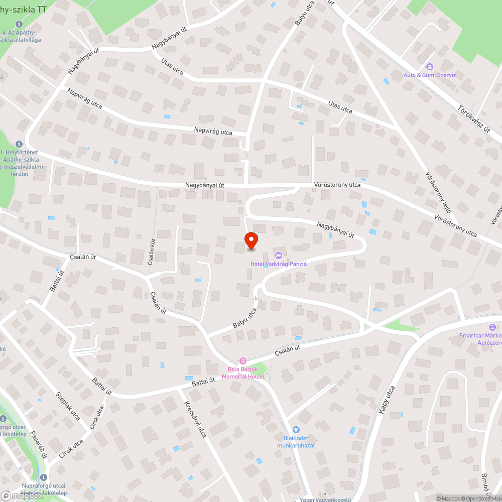 Batyu utca nem átjárható bejelentés helye