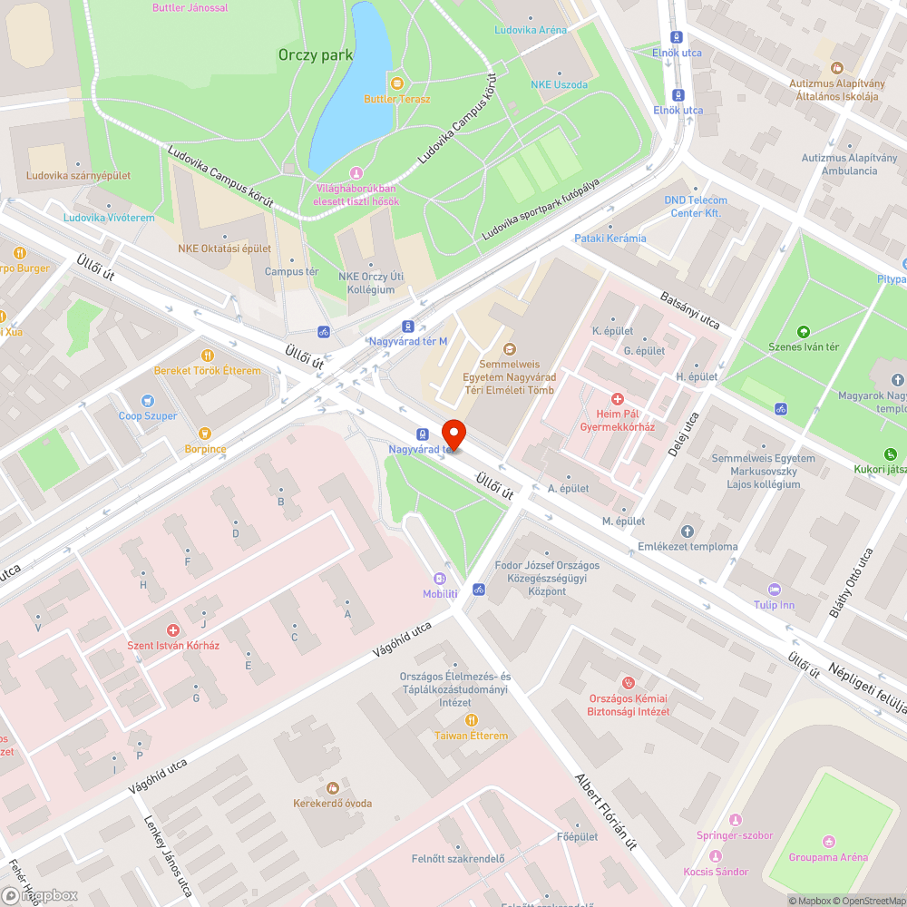 Nagyvárad tér bejelentés helye